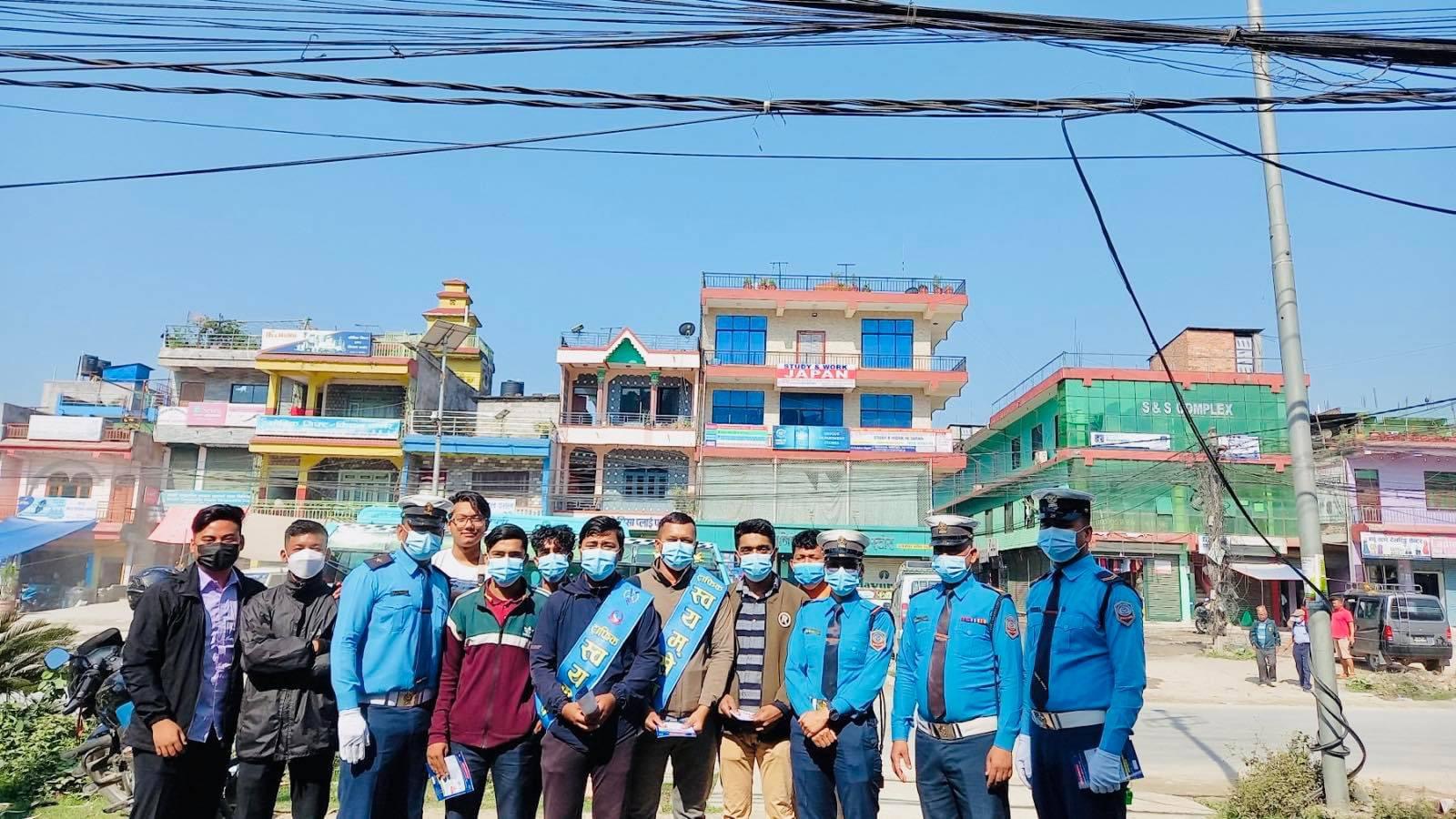 सवारी दुर्घटना न्यूनिकरण गर्न दुलेगौंडामा सचेतना